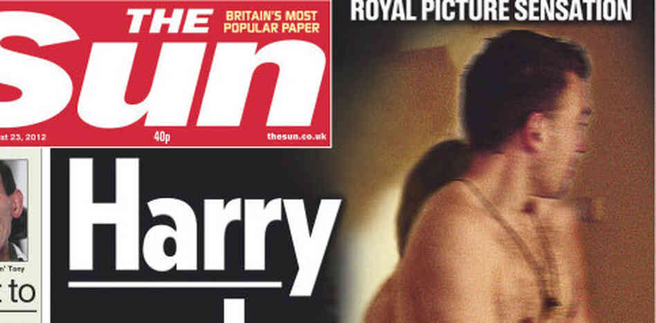 That's Harry, but not the prince: The Sun recreated the scene.