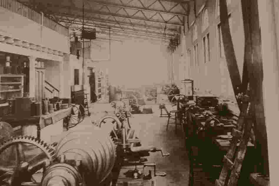 A view from inside the Wardenclyffe lab on Long Island in 1904.