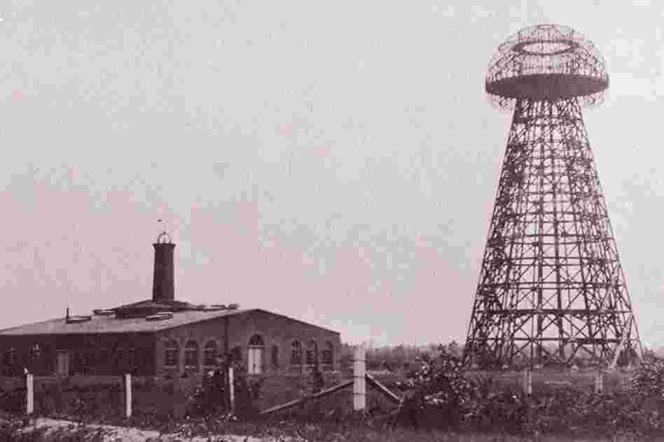 This 1904 photo of Wardenclyffe was taken so that Tesla could go back to J. P. Morgan to try and get the additional funds he needed to finish the tower. Today the Wardenclyffe site is derelict.