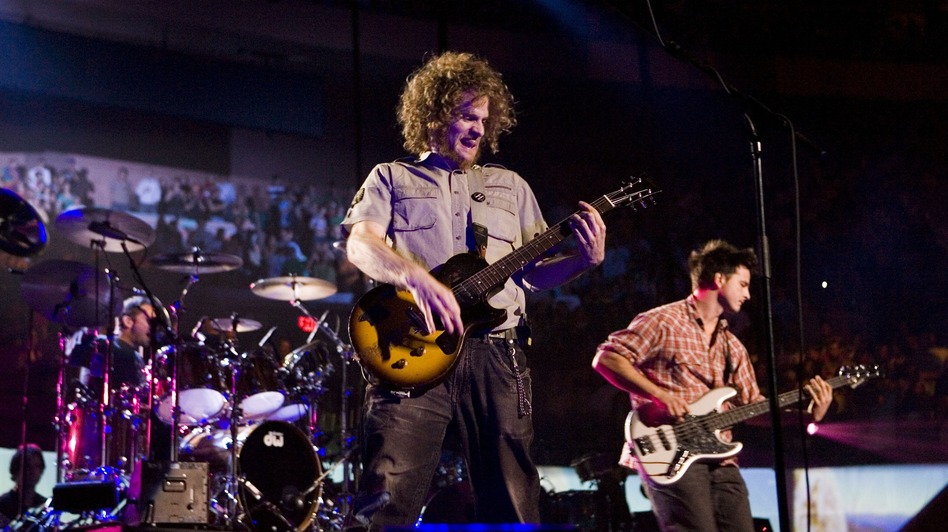 Dispatch performs on stage during the Dispatch: Zimbabwe benefit concert in 2007 at Madison Square Garden in New York City.