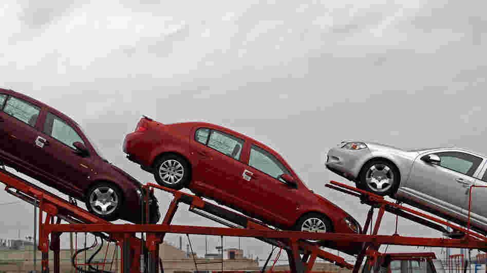 Cars at the General Motors Assembly plant in Lordstown, Ohio, in 2009.