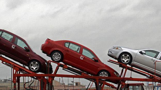 Cars at the General Motors Assembly plant in Lordstown, Ohio, in 2009. (AP)