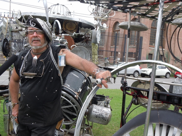 Clyde Casey has been performing on the streets of New Orleans for 40 years. (Tegan Wendland)