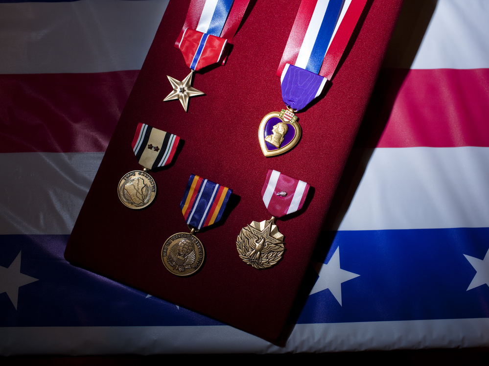 Dyarman's Army medals include a Purple Heart, Bronze Star and a service award for more than 26 years in the Army.