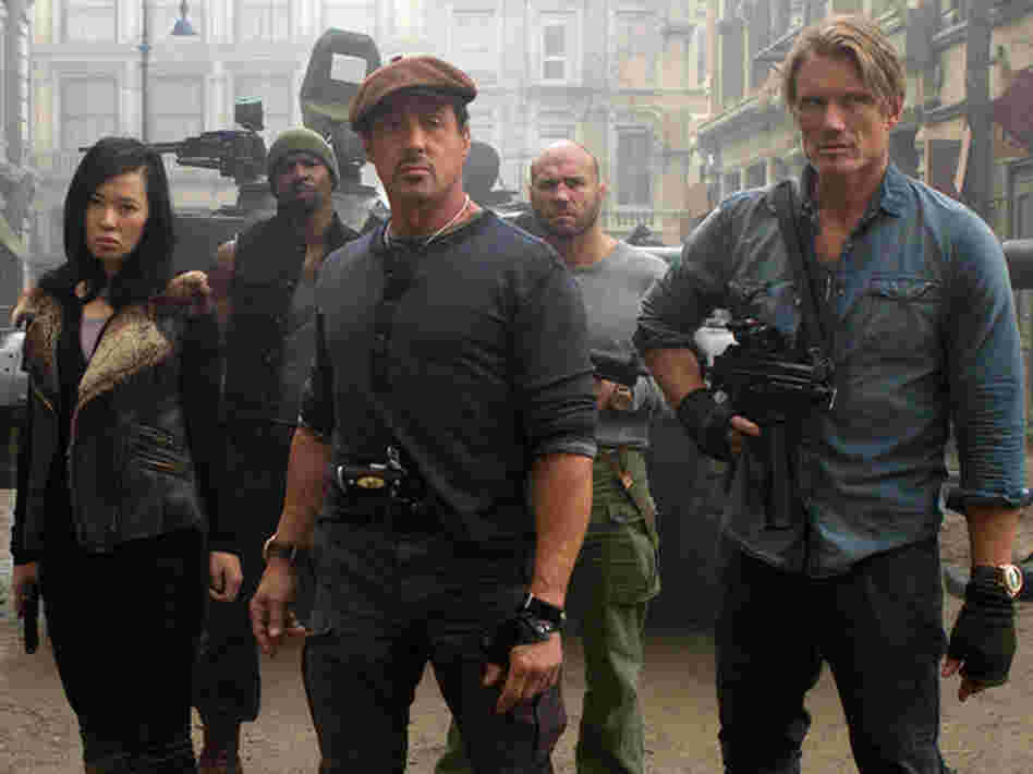 NPR aired a review of "The Expendables 2" calling it a violent but thought provoking film. One listener took offense to the language used to describe its powerhouse of superstars.