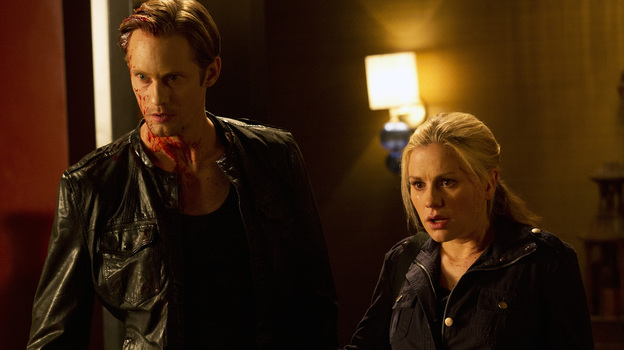 Eric Northman (Alexander Skarsgard) and Sookie Stackhouse (Anna Paquin).