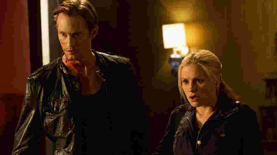 Eric Northman (Alexander Skarsgard) and Sookie Stackhouse (Anna Paquin).