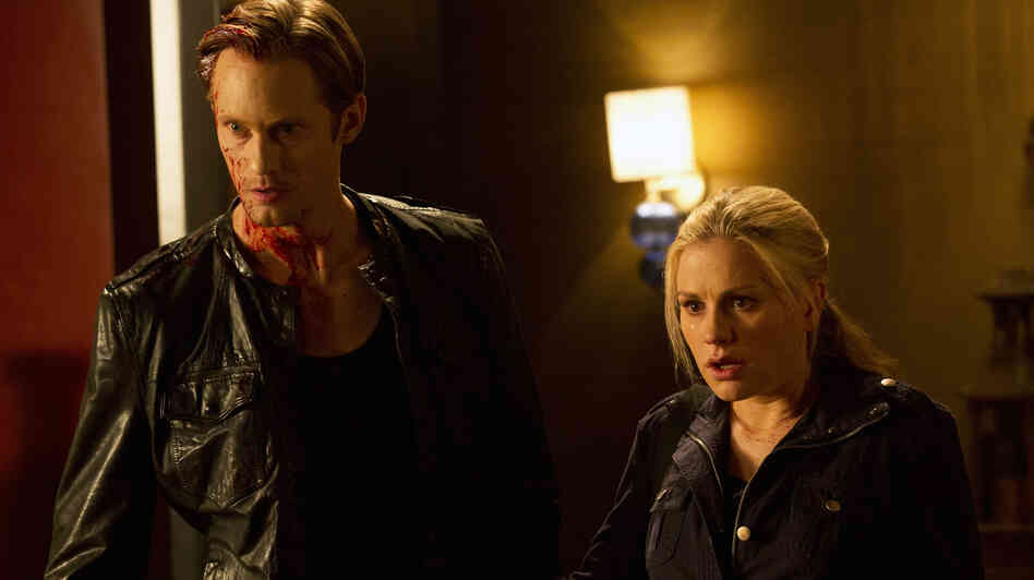 Eric Northman (Alexander Skarsgard) and Sookie Stackhouse (Anna Paquin).