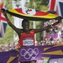 Uganda's Stephen Kiprotich wins the gold medal in the men's marathon at the 2012 London Olympics. As the impoverished country's second gold medalist in 40 years, Kiprotich became an instant national hero.