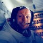 Neil Armstrong in the lunar module after a historic moonwalk on July 20, 1969 Neil Armstrong in the lunar module after a historic moonwalk on July 20, 1969