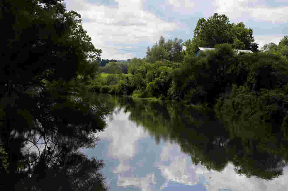 A local well pad in Bradford County has been leaking gas since mid-May, according to state regulators. Gas has been bubbling into this nearby creek since about the same time.