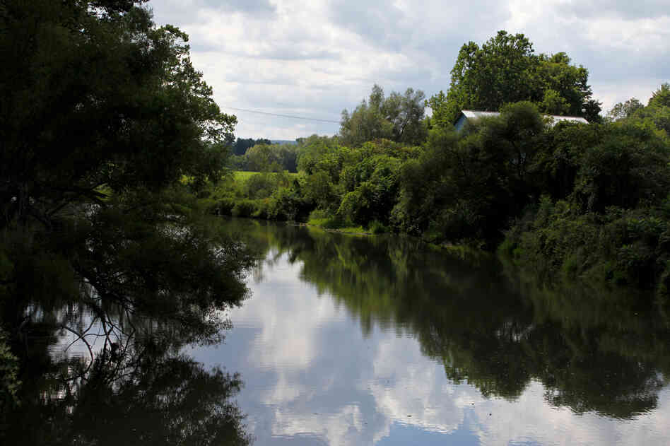 A local well pad in Bradford County has been leaking gas since mid-May, according to state regulators. Gas has been bubbling into this nearby creek since about the same time.