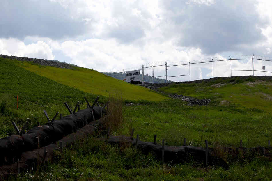 The Morse well pad in Bradford County, which the state believes is responsible for the leaking methane. More than 3 million pounds of cement and steel are used in a typical natural gas well.
