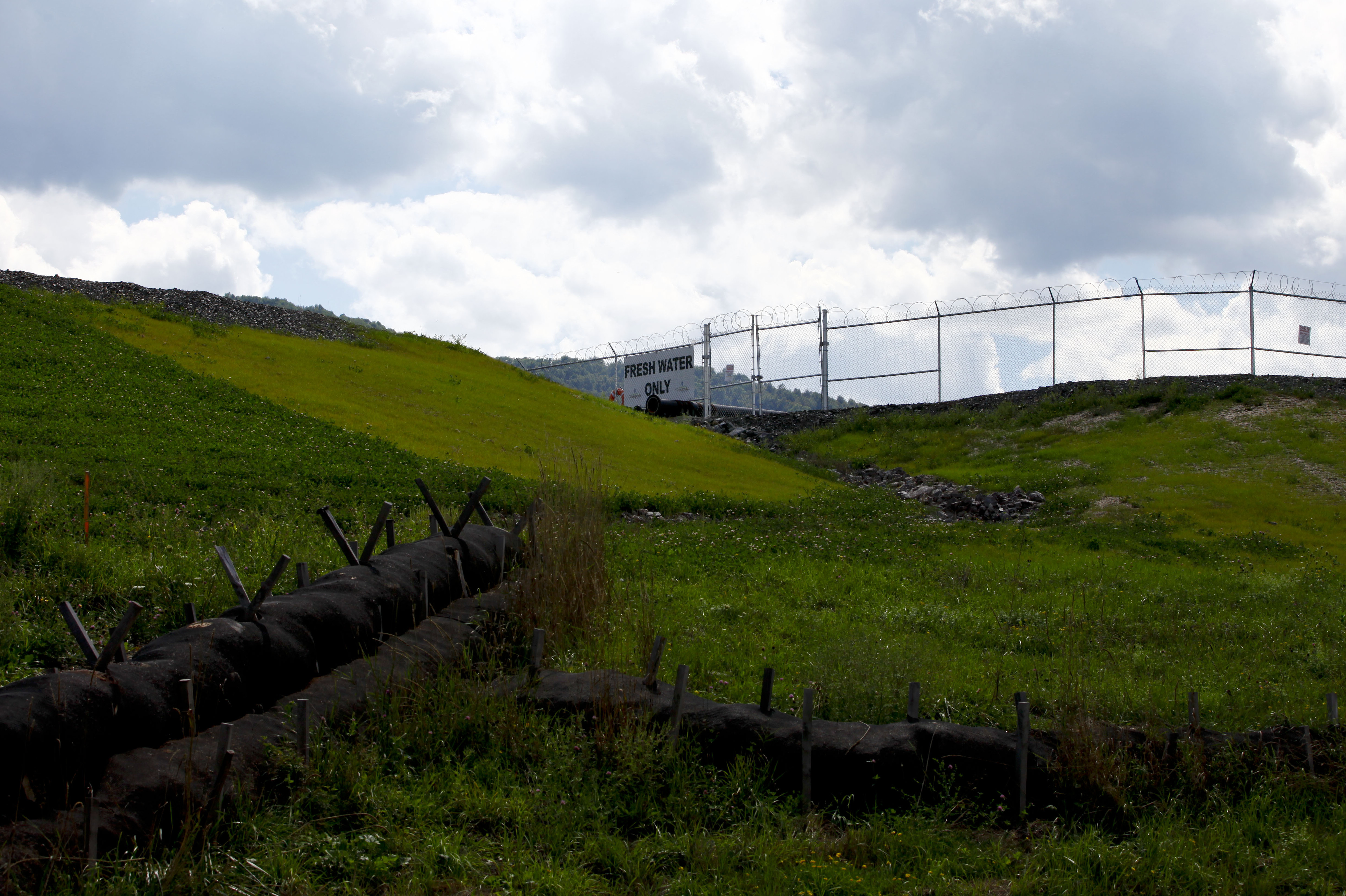 The Morse well pad in Bradford County, which the state believes is responsible for the leaking methane. More than 3 million pounds of cement and steel are used in a typical natural gas well.