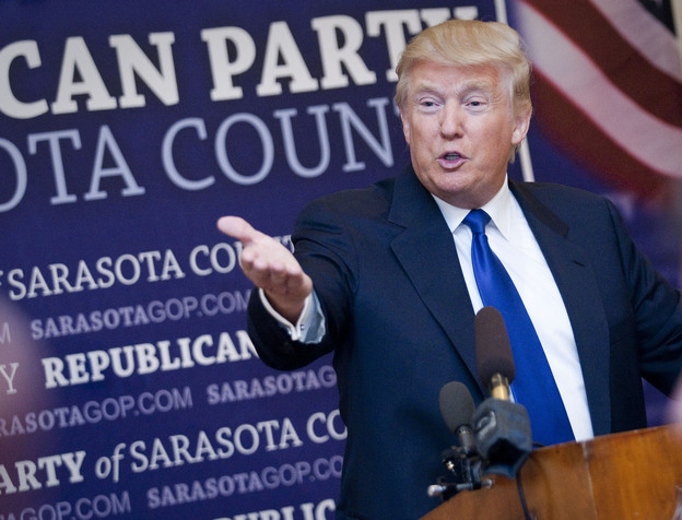 Donald Trump on Sunday in Sarasota, Fla., where local Republicans named him their Statesman of the Year.