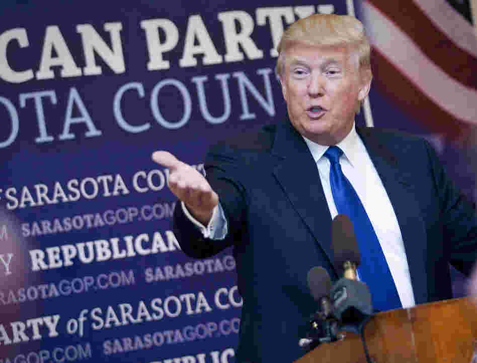 Donald Trump on Sunday in Sarasota, Fla., where local Republicans named him their Statesman of the Year.