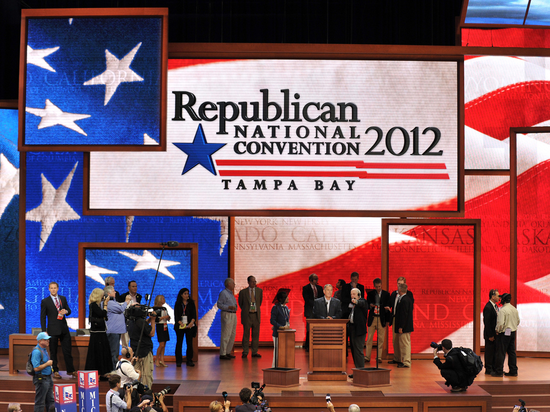 Final preparations were under way Monday for the opening of the Republican National Convention in Tampa, Fla. Democrats are holding their convention next week in Charlotte, N.C.