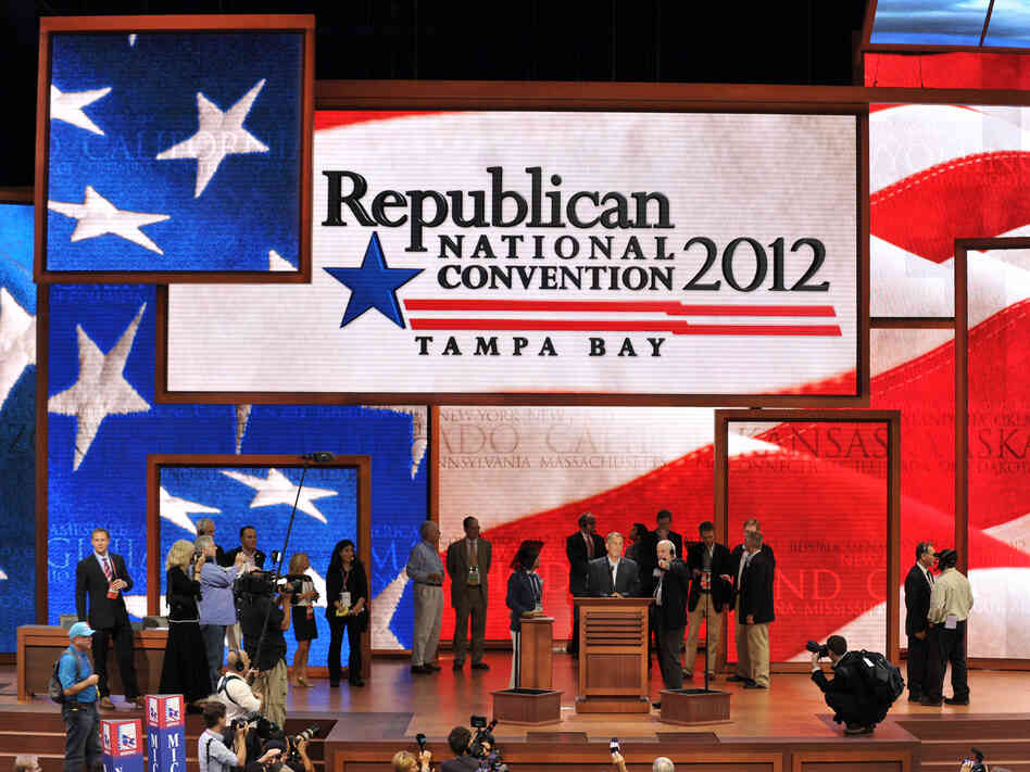 Final preparations were under way Monday for the opening of the Republican National Convention in Tampa, Fla. Democrats are holding their convention next week in Charlotte, N.C.