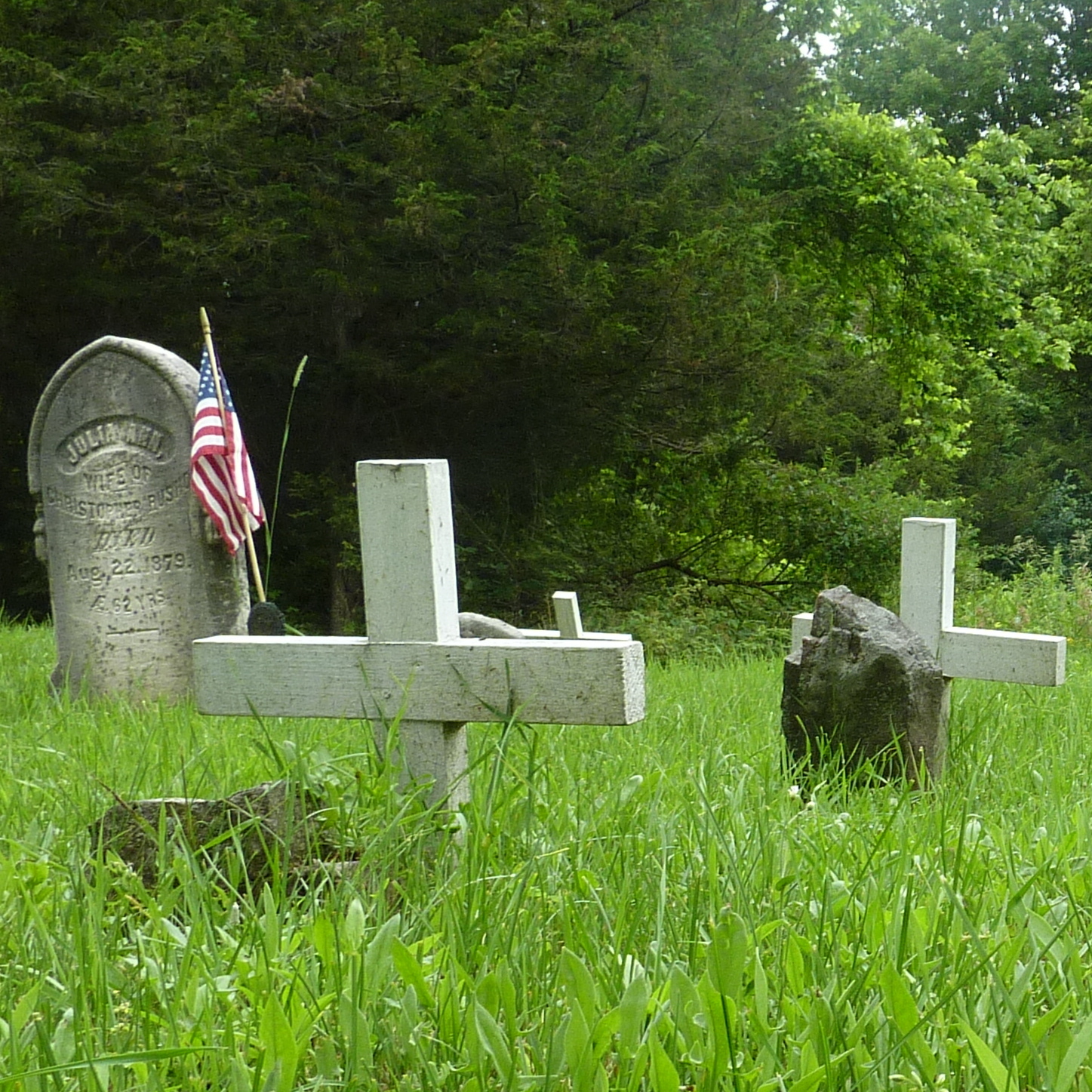 Tiny Grindstone Island has only one official cemetery.