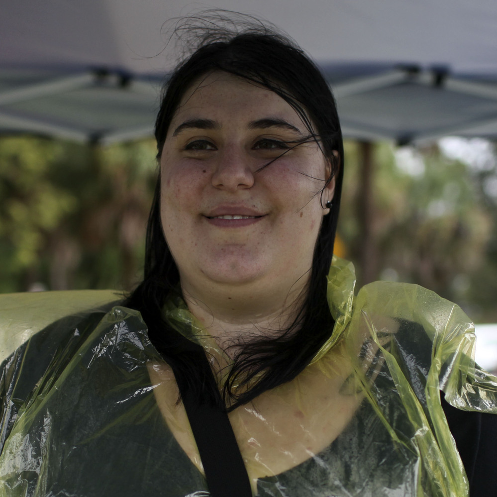 Michela Martinazzi, 20, a University of Florida student, was among the protesters.