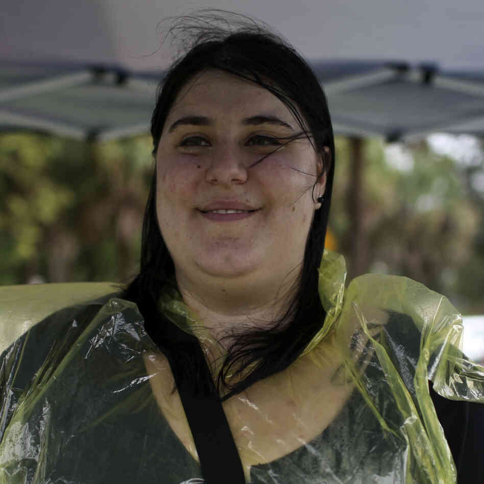 Michela Martinazzi, 20, a University of Florida student, was among the protesters.