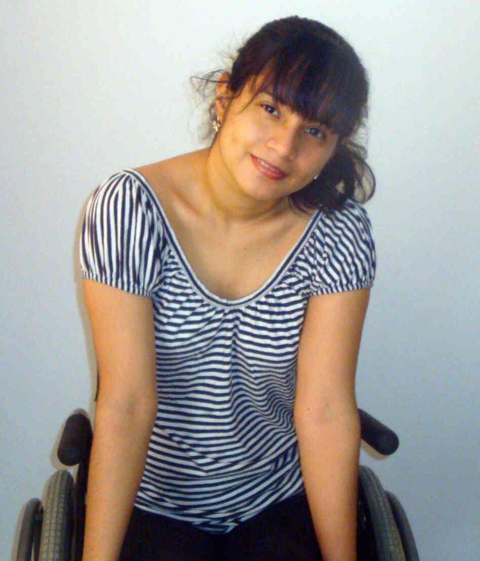 Naylea Omayra Villanueva Sanchez says her location near the Amazon rain forest in Peru, combined with a disability, makes a traditional university education impossible.