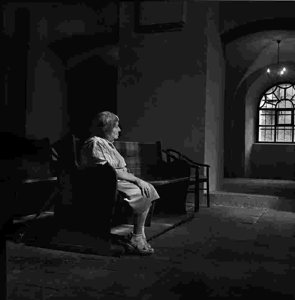 Panl Elserova at the Kolin Synagogue, Czech Republic, July 2012. According to Dennis Darling, Elserova "is last remaining Jewish women living in the town."