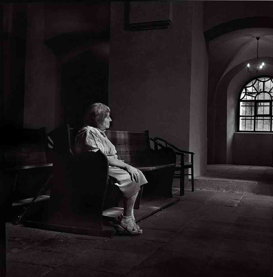 Panl Elserova at the Kolin Synagogue, Czech Republic, July 2012. According to Dennis Darling, Elserova "is last remaining Jewish women living in the town."