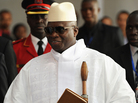 Gambian President Yahya Jammeh says all 47 death-row inmates will be executed by mid-September. Nine were killed this week by firing squad. Gambia's human rights record has frequently come under criticism during the 18 years of rule by Jammeh, shown here attending the African Union summit last month in Ethiopia. Gambian President Yahya Jammeh says all 47 death-row inmates will be executed by mid-September. Nine were killed this week by firing squad. Gambia's human rights record has frequently come under criticism during the 18 years of rule by Jammeh, shown here attending the African Union summit last month in Ethiopia.