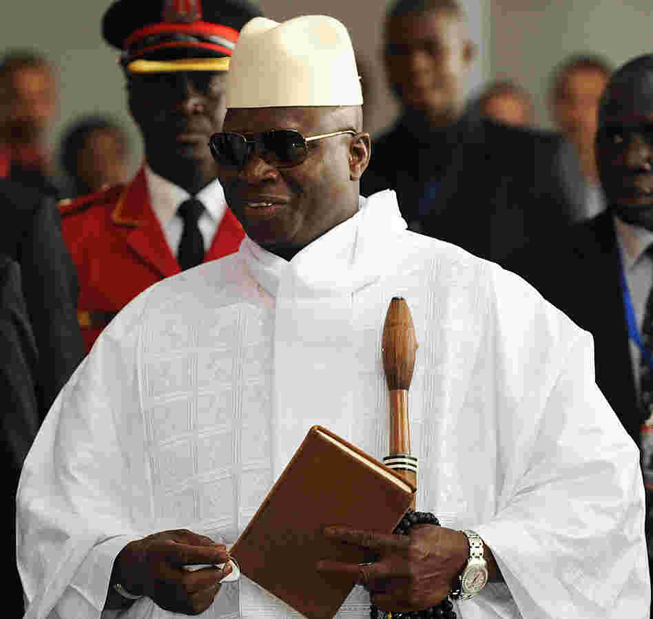 Gambian President Yahya Jammeh says all 47 death-row inmates will be executed by mid-September. Nine were killed this week by firing squad. Gambia's human rights record has frequently come under criticism during the 18 years of rule by Jammeh, shown here attending the African Union summit last month in Ethiopia.