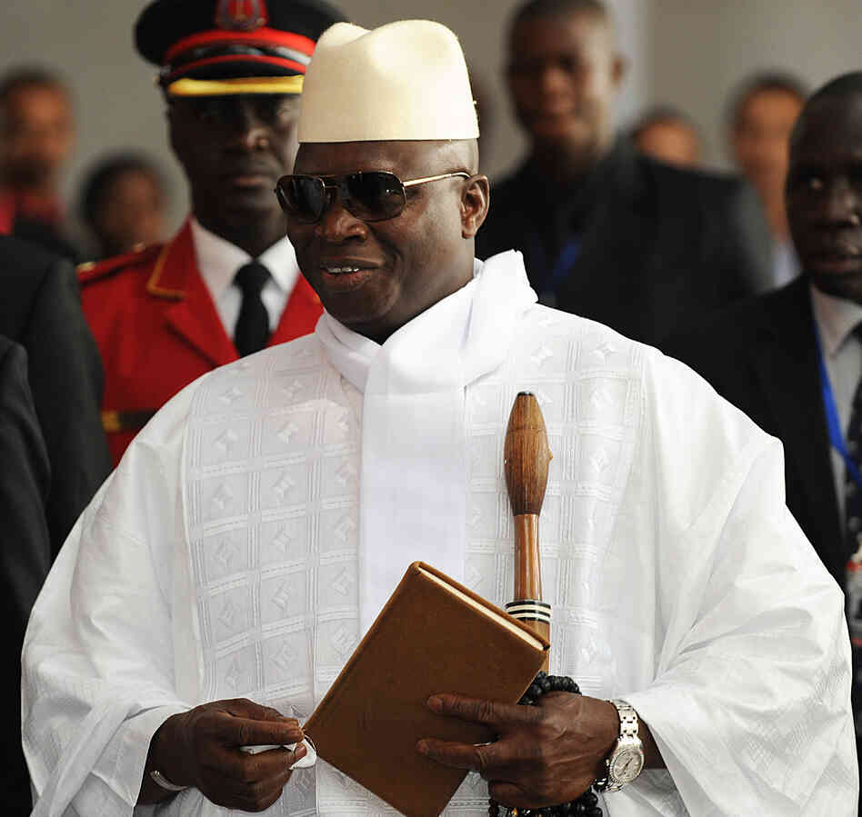 Gambian President Yahya Jammeh says all 47 death-row inmates will be executed by mid-September. Nine were killed this week by firing squad. Gambia's human rights record has frequently come under criticism during the 18 years of rule by Jammeh, shown here attending the African Union summit last month in Ethiopia.