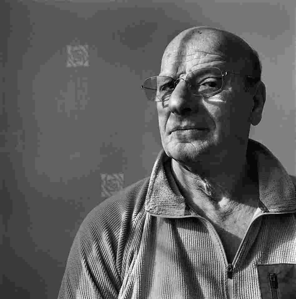 Jacky Young (Jona Jakob Spiegel), born in 1941, at his duplex, London, February 2012. "He is perhaps the youngest person to have been deported to Terezin without being accompanied at least by one parent. His personal research shows that he was a mere 3 1/2 weeks old when he arrived at the camp. ... [He] remembers nothing about his parents, country of origin or his stay as a newborn at Terezin."