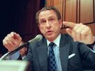 Sen. Arlen Specter, a member of the Senate Government Affairs Committee investigating campaign fundraising abuses, questions a witness during hearings on Capitol Hill on July 9, 1997. Sen. Arlen Specter, a member of the Senate Government Affairs Committee investigating campaign fundraising abuses, questions a witness during hearings on Capitol Hill on July 9, 1997.