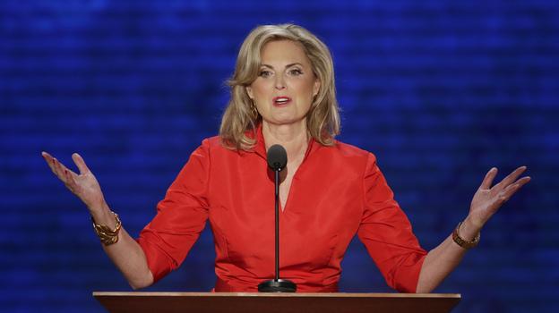 Ann Romney, wife of Republican presidential nominee Mitt Romney, addresses the Republican National Convention in Tampa, Fla., on Tuesday.