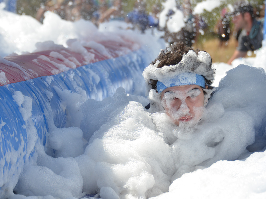 Sliding through Foam Fest.