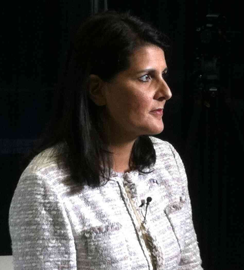 South Carolina Gov. Nikki Haley (R) after her sit-down with USA Today and Gannett editors in Tampa this morning.