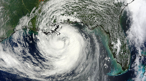 A NASA satellite captured an image of Hurricane Isaac as it approached Louisiana Tuesday. The storm has been moving at around 10 miles per hour.