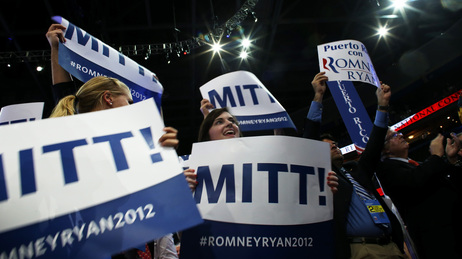 Some of the scene on the floor of the Republican National Convention Tuesday evening. Some of the scene on the floor of the Republican National Convention Tuesday evening.