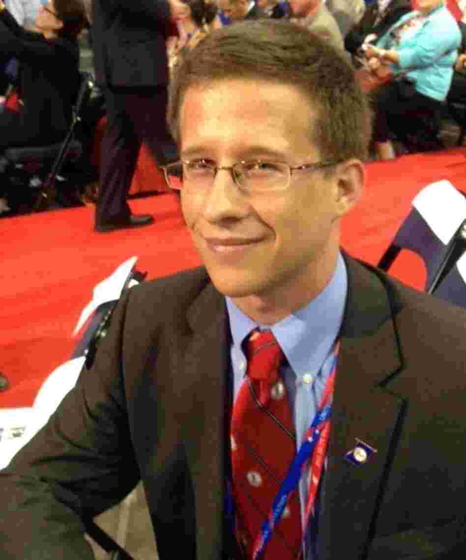 Alexander Reber, 21, a Virginia delegate and one of the youngest at the convention.