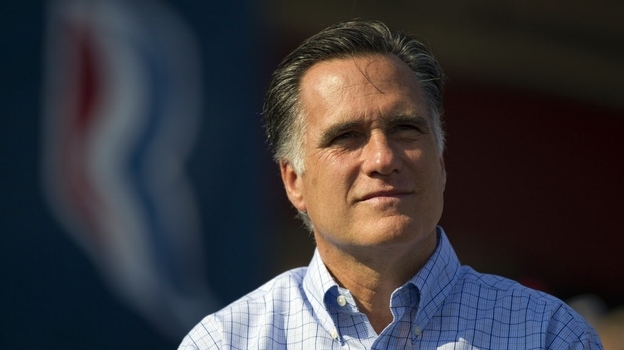 Republican presidential candidate Mitt Romney at a campaign rally in Powell, Ohio, on Saturday.