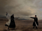 Yu Hua Tian (Chen Kun) and Chow Wai On (Jet Li) battle it out in Flying Swords, which translate's wuxia films' physics-defying action into 3-D. Yu Hua Tian (Chen Kun) and Chow Wai On (Jet Li) battle it out in Flying Swords, which translate's wuxia films' physics-defying action into 3-D.