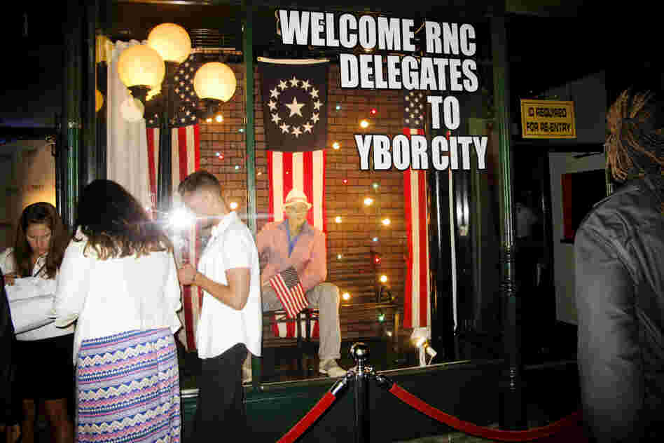 Outside the Honey Pot nightclub in Tampa's Ybor City district. 