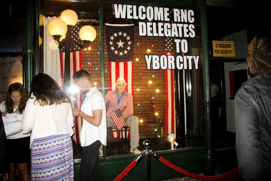 Outside the Honey Pot nightclub in Tampa's Ybor City district. 