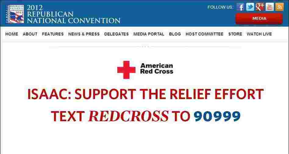 The website of the 2012 Republican National Convention this afternoon. The website of the 2012 Republican National Convention this afternoon.