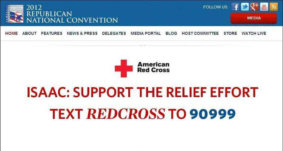 The website of the 2012 Republican National Convention this afternoon. The website of the 2012 Republican National Convention this afternoon.