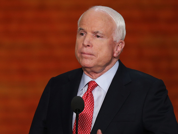 Sen. John McCain, R-Ariz., during his address to the Republican National Convention in Tampa on Wednesday.