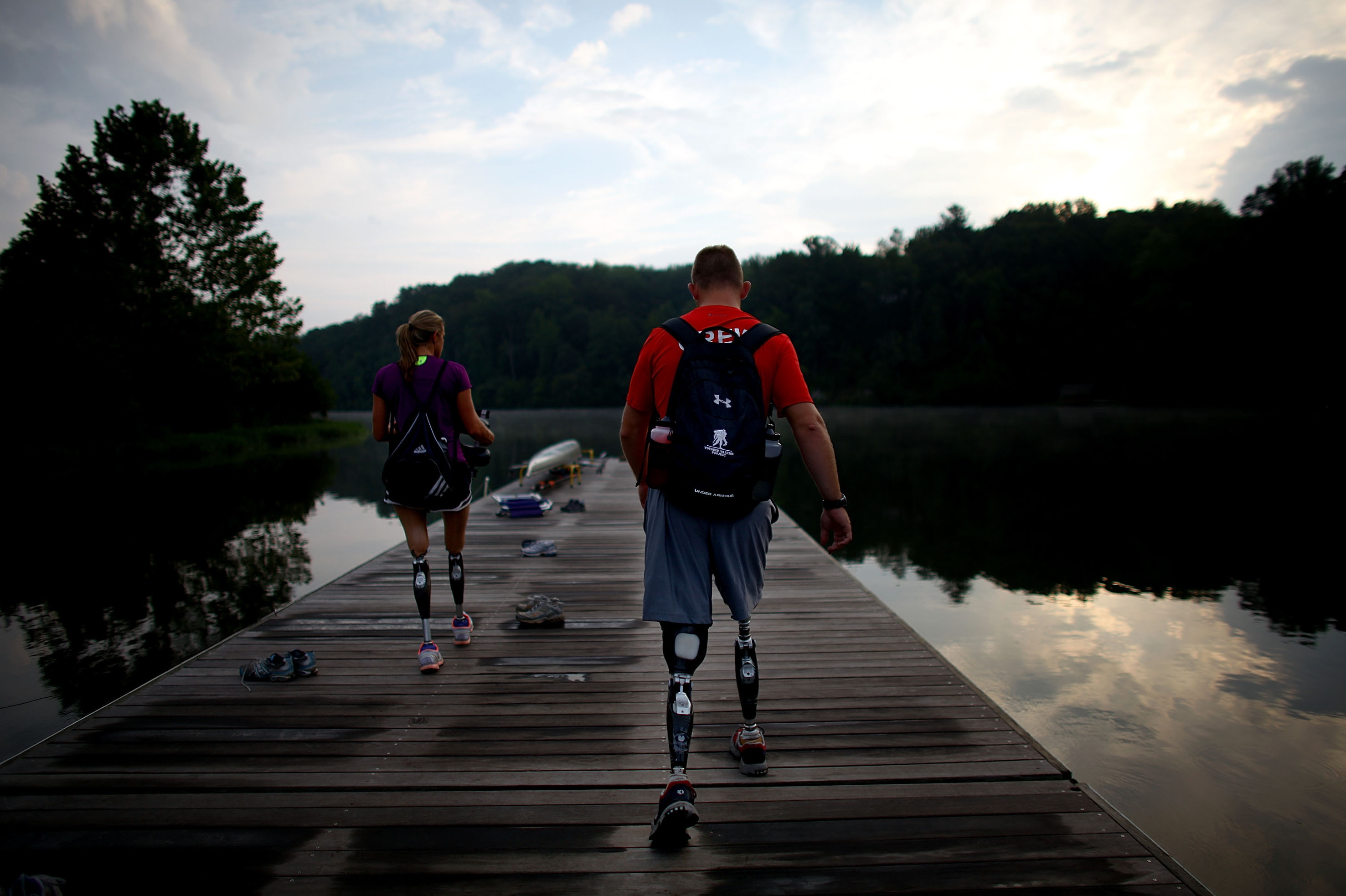 Masters was born with disfigured legs that were later amputated. 