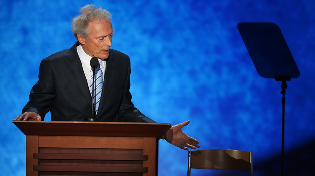Clint Eastwood speaks at the Republican National Convention on Thursday. (Getty Images)