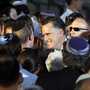 Republican Mitt Romney greets audience members after delivering a speech in Jerusalem on July 29. Israel's new prominence in campaign rhetoric has some in the Jewish state worried. Republican Mitt Romney greets audience members after delivering a speech in Jerusalem on July 29. Israel's new prominence in campaign rhetoric has some in the Jewish state worried.