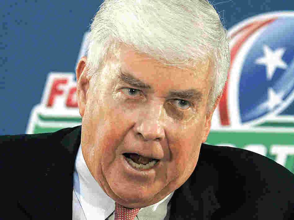 In Wednesday night's address, Ryan said he "learned a good deal about economics, and about America" from Jack Kemp, seen here in August 2006.